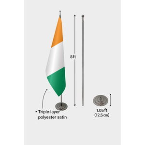Drapeau d'intérieur personnalisable 3x5 pieds, impression numérique, tissu en soie avec mât en aluminium, pour les secteurs automobile, d'assurance et d'éducation - Product Image 5