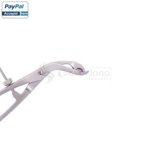 Forceps orthopédiques chirurgicaux manuels en acier inoxydable de qualité allemande, approuvés CE, 15 cm, à fixation par fil incurvé, pour maintien osseux - Product Image 4