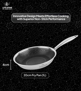 Sartén Antiadherente de Acero Inoxidable 18/10 de Primera Calidad con Patrón Interior Entrelazado - Product Image 2
