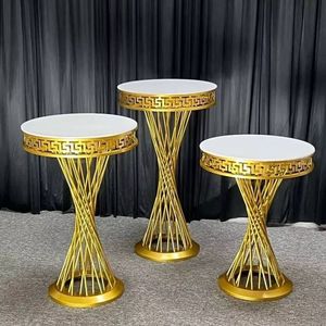 Support à gâteau en fer doré, support de table de dessert pour mariage, socle doré, décoration de fond, entrée, hôtels, ferme, luxe moderne - Product Image 3