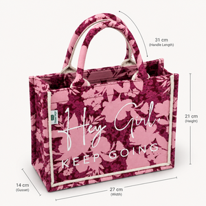 8oz Natural Canvas PP <b>Mini</b> Tote Bag Cherry Floral Screen Print 27x21x14 cm Custom Logo Women Fashion Beach Wholesale OEM ODM B2B - Product Image 4