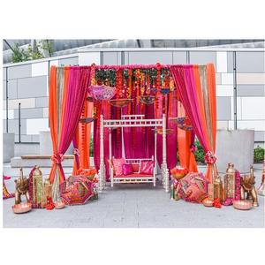 Intéressant nouveau Mehndi scène balançoire décor idées grandiose Mehndi Sangeet scène balançoire décor coloré mariage cérémonies balançoires - Product Image 1