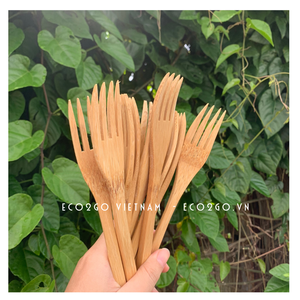 ชุดช้อนส้อมไม้ไผ่เป็นมิตรต่อสิ่งแวดล้อมทำด้วยมือช้อนไม้ไผ่สำหรับ Eco2go เวียดนาม - Product Image 4