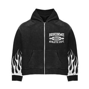 OEM sérigraphié personnalisé sweat à capuche zippé pantalon de survêtement en éponge française survêtements pour hommes et femmes saison d'hiver - Product Image 2