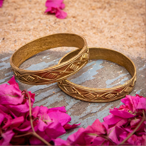 Brazaletes ajustables de latón abiertos - Product Image 3