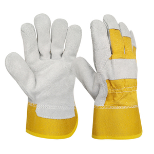 ถุงมือทำงานหนังวัวแบบปลอดภัยสองชั้นสำหรับงานก่อสร้างดีไซน์ตามสั่ง - Product Image 6