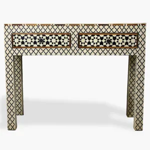 Mesa Auxiliar de Estilo Floral Contemporáneo Hecha a Mano con Incrustaciones de Concha, Forma Natural Duradera, Muebles de Sala de Estar de Alto Estilo para el Hogar, para Café - Product Image 3