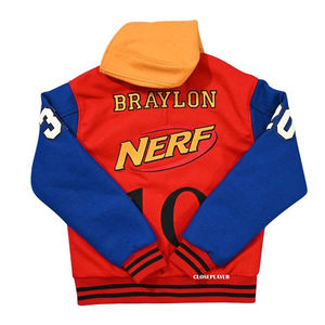 Vestes Versity de meilleure qualité personnalisées en usine Vestes Letterman Vestes en laine et cuir - Product Image 2