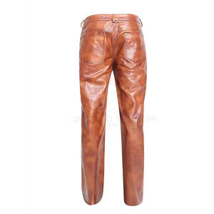 กางเกงหนังแท้ของผู้ชายกางเกงจ็อกเกอร์หนังสำหรับผู้ใหญ่กางเกงหนังนุ่มคุณภาพสูง - Product Image 5