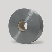 Fil POY 100% polyester gris foncé teint en masse 150D/48F, fil pré-orienté écologique pour tissage DTY et tricotage