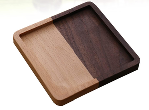 Posavasos de madera de dos tonos hechos a mano para una elegante protección para bebidas, café, té y copas de cóctel de Vietnam - Product Image 5