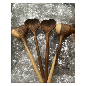 Cuchara de madera ecológica, hecha de madera natural, reutilizable, varias formas para decoración, utensilio de cocina hecho a mano fácil de usar - Product Image 1