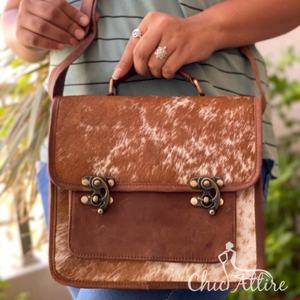 Nuevos bolsos hechos a mano de cuero de vaca Real para mujer, elegantes bolsos casuales con tirantes, bolsos cruzados de cuero de alta calidad occidental - Product Image 1