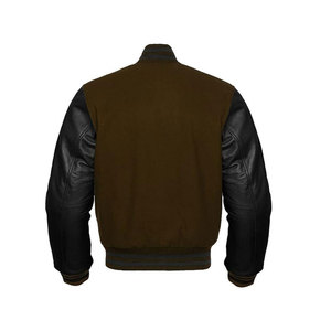 Blouson universitaire 2025 à col montant enduit, style Letterman, en polyester/coton, disponible en 17 couleurs - Product Image 5