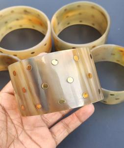 Brazaletes de latón de moda hechos a mano, nuevo diseño, búfalo de agua/cuerno de vaca, joyería hecha a mano en artesanías de ágata DE LA India - Product Image 2