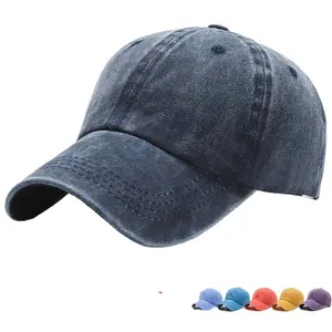 2024 mới zjm cổ điển Bông rửa đau khổ gorras Mũ Twill đồng bằng thể thao mũ có thể điều chỉnh CHA mũ