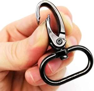 Fermoir à ressort pivotant en métal pour sac, sac à main et bandoulière, boucle à déclenchement, clip, mousqueton pour la vente en gros - Product Image 3