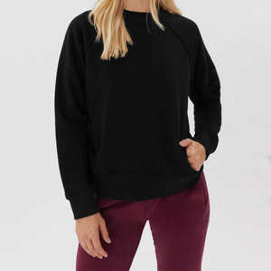 Suéter de Algodón con Cuello Redondo Personalizado, Sudadera Extra Grande de Estilo Vintage para Mujer - Product Image 1