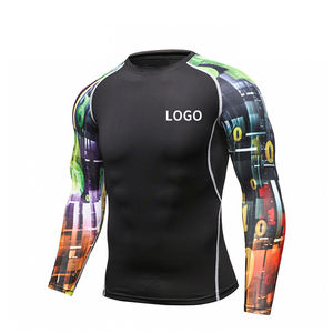 ¡Novedad de 2025! Camiseta larga de Surf para hombre UPF50 + chaleco Rash con protección solar estampado Rashguard para uso de MMA para hombres - Product Image 4
