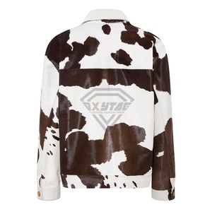 Veste en cuir de vache pour hommes à design personnalisé 2025 Streetwear d'hiver respirant et lourd meilleure vente de veste de rue principale - Product Image 3