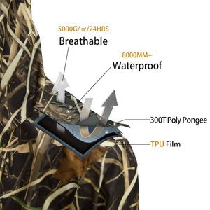 ชุดพรางตัวกันน้ำระบายอากาศได้ดี ปรับแต่งได้ สำหรับกิจกรรมกลางแจ้งและล่าสัตว์ ลายพรางพรีเมียม สวมใส่สบาย - Product Image 2