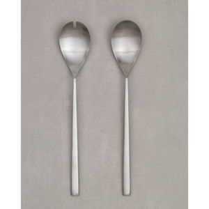 Luxurious Brass Salad Spoon Set 2 Matte Brushed Finishing Modern Eco-Friendly Bulk <b>Flatware</b> - Product Image 1