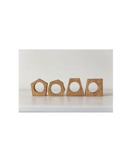 Servilleteros de madera natural para recepciones de bodas y banquetes diseñados para agregar calidez a su arreglo de mesa - Product Image 6