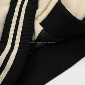 Fabricant de vêtements de rue, vente en gros, patch en chenille brodé personnalisé, ours, taille plus, veste universitaire pour homme, hiver, toile, style vintage - Product Image 6