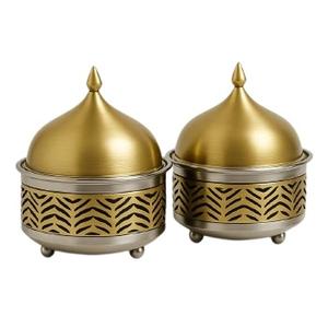 Plato de Metal de Lujo Árabe de Oriente Medio para Almacenar Aperitivos, Diseño Real para Bodas, Plato para Servir Alimentos - Product Image 3