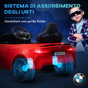 Auto Eléctrico Infantil AIYAPLAY con Control Remoto, Bocina y Faros, 108x69. 5x51 cm, Rojo - Product Image 6