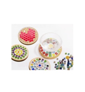 Posavasos de mosaico de lujo de diferentes tamaños y aspecto moderno y posavasos de mosaico de la mejor calidad para uso de oficina - Product Image 4