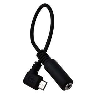 Câble audio de <span class=keywords><strong>prise</strong></span> d'adaptateur d'écouteur d'écouteur de <span class=keywords><strong>prise</strong></span> <span class=keywords><strong>micro</strong></span> USB noire de 3.5mm - Product Image 3