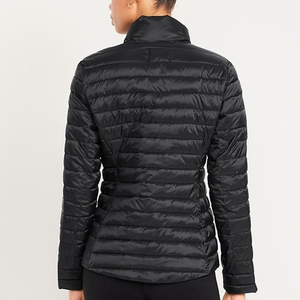 Chaqueta de Invierno para Mujer, Ligera, Cortavientos, con Cierre de Cremallera, Impermeable, Acolchada, de Lona, Tipo Bomber - Product Image 2