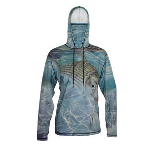 Sweat à capuche de pêche personnalisé pour hommes Sweat à capuche à séchage rapide et à sublimation numérique respirant - Product Image 4