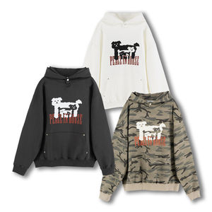 Sudaderas con capucha de mezcla de algodón 100% para hombre, sudaderas de entrenamiento de invierno de peso pesado, bordado 3D básico - Product Image 1