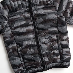 ¡Novedad de 2025! Chaqueta acolchada con estampado de descarga informal de alta calidad con relleno de algodón a prueba de viento personalizada para hombre, soporte de primavera - Product Image 3