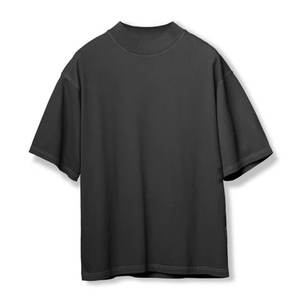 Camiseta cuadrada de talla grande para hombre con cuello redondo y mangas cortas 100% algodón y microfibra tela de punto de varios colores - Product Image 6