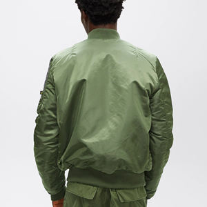 เสื้อแจ็กเก็ตบอมเบอร์แขนยาวคอตั้งและวัสดุระบายอากาศสำหรับฤดูหนาว - Product Image 3