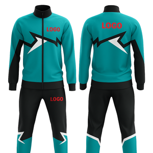 Lot de 2 pistes d'entraînement de course à pied unisexe 100% polyester impression par sublimation respirant fermeture éclair complète grande taille - Product Image 4