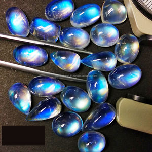 ผู้ผลิตในอินเดียพลอยหลวมธรรมชาติเรียบมูนสโตนรุ้ง Cabochon ขายส่งราคาโรงงานที่มีคุณภาพสูง - Product Image 1