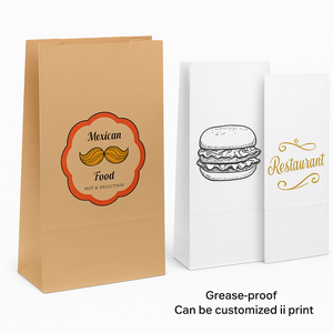 Có Thể Tái Chế Mang Theo Cửa Hàng Mua Sắm Sinh Thái Túi Giấy In Thiết Kế Đơn Giản Màu Nâu Và Trắng Kraft Giấy Khuyến Mại Túi Xử Lý - Product Image 2