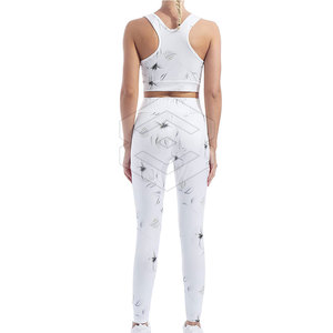 Conjunto de Yoga de dos piezas de talla grande para mujer, ropa deportiva de verano con patrón sólido para Yoga y Fitness, cómoda y elegante - Product Image 2