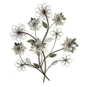 Arbre en fer métallique avec feuilles vertes Décoration murale Décoration intérieure - Product Image 4