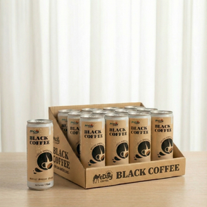 เครื่องดื่มกาแฟดำ 170 มล. กาแฟอเมริกาโนแบบกระป๋อง มีคาเฟอีน รับผลิตแบบ OEM ODM ฉลากสั่งทำได้ ได้รับการรับรองมาตรฐาน ISO HACCP และฮาลาล - Product Image 3
