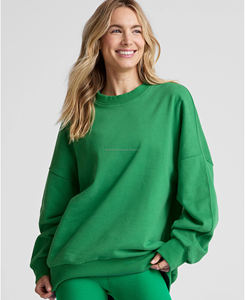 เสื้อฮู้ดดี้ฟิตเนสผู้หญิง ผ้าฝ้าย 100% แห้งเร็ว พิมพ์ลายเรียบ ระบายอากาศดี มีซิป ผ้า 320 กรัม ทรงหลวม ความยาวครอป ขายส่ง - Product Image 1