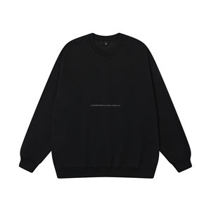 custom logo plain cotton pullover crewneck french terry <b>white</b> men sweatshirt top hoodies - Product Image 2