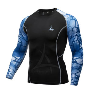 เสื้อรัดกล้ามเนื้อแขนยาวสีล้วนแห้งเร็วระบายอากาศได้ดีชุดออกกำลังกายที่เป็นมิตรกับสิ่งแวดล้อม - Product Image 1