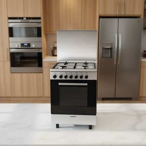 Cocina de gas de 4 quemadores con horno eléctrico ALPHA A654MI6 Inox Clase A (60x50x90cm) - Product Image 3