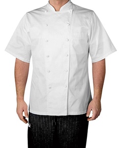 Abrigo de chef de sarga negro de algodón 100% para uso en hoteles uniformes profesionales para restaurantes - Product Image 3