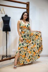 Robe décontractée en coton pour femmes 100% tissée confortable et respirante avec fermeture à cordon pour toutes les saisons - Product Image 4